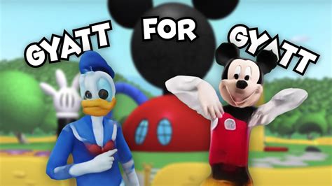 DONALD DUCK HAVING A GYATT .